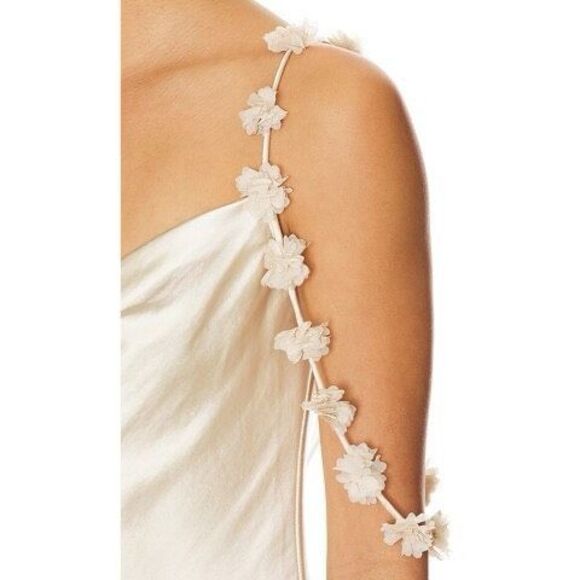 Self-portrait Flower Maxi Dress in Champagne Size US 10 $510 - Picture 4 of 11